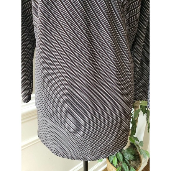 Maria Gabrielle Womens Black & White Polyester V-Neck Long Sleeve Top Blouse 2XL - Picture 3 of 10